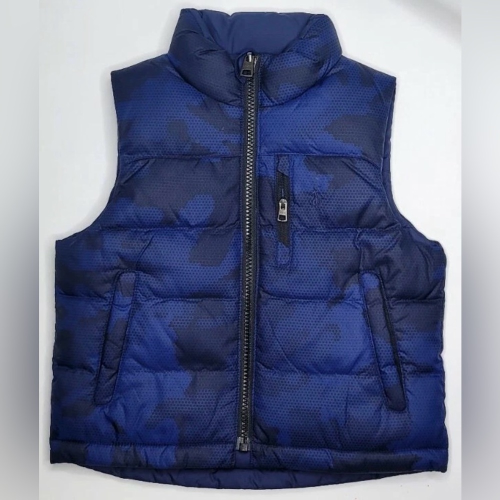 Polo RALPH LAUREN Boys 2 2T REVERSIBLE CAMO Down PUFFER VEST Jacket Coat